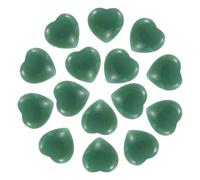 PATIKIL 15 Pcs Natural Heart Shaped Crystal Stone, 0.6 Inch Mini Polished Love Gemstone Crystal, Pocket Rock Engraved Worry Stones for Women Gifts Meditation, Green Jade