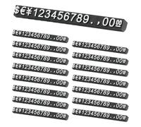 PATIKIL 15 Set Price Display Cube, Adjustable Price Tag Stand Removable Number Letter Label Stand Dollar Block Kit for Jewelry Retail Shop Display Signs (Black/White, M)
