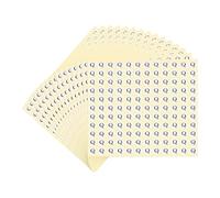 PATIKIL 15 Sheets Alphabet Stickers Letter Q Small Round Sticker 1/2 Inch Self-Adhesive Paper Label for Inventory Organizing Storage Handmade (Total 1980Pcs)