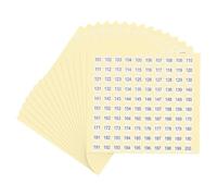PATIKIL 15 Sheets Number Stickers Number 101-200 Round Sticker 0.4 Inch Self-Adhesive Small Label for Inventory Organizing Storage