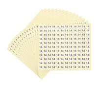 PATIKIL 15 Sheets Number Stickers Number 14 Round Sticker 0.5 Inch Self-Adhesive Small Label for Inventory Organizing Storage (Total 1980Pcs)