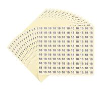 PATIKIL 15 Sheets Number Stickers Number 18 Round Sticker 0.5 Inch Self-Adhesive Small Label for Inventory Organizing Storage (Total 1980Pcs)