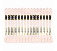 PATIKIL 15 Skeins Embroidery Floss, Solid Colors Polyester Embroidery Threads Friendship Bracelets String for Cross-Stitch Hand Embroidery, Pinkish White