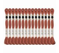 PATIKIL 15 Skeins Embroidery Floss, Solid Colors Polyester Embroidery Threads Friendship Bracelets String for Cross-Stitch Hand Embroidery, Dark Orange