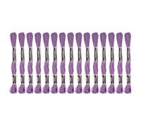 PATIKIL 15 Skeins Embroidery Floss, Solid Colors Polyester Embroidery Threads Friendship Bracelets String for Cross-Stitch Hand Embroidery, Light Purple