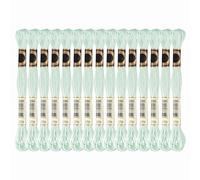 PATIKIL 15 Skeins Embroidery Floss, Solid Colors Polyester Embroidery Threads Friendship Bracelets String for Cross-Stitch Hand Embroidery, Cool White