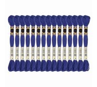 PATIKIL 15 Skeins Embroidery Floss, Solid Colors Polyester Embroidery Threads Friendship Bracelets String for Cross-Stitch Hand Embroidery, Navy Blue