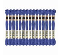 PATIKIL 15 Skeins Embroidery Floss, Solid Colors Polyester Embroidery Threads Friendship Bracelets String for Cross-Stitch Hand Embroidery, Blue