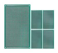 PATIKIL 15 x 9 cm Double Sided PCB Board, 5 Pcs 1.6 mm Thickness Prototype Kit, PCB Circuit Board FR-4 Perfboard for DIY Soldering Electronic Experiments, Green