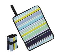 PATIKIL 15"x11" Outdoor Sitting Mat, 2 Pack Waterproof Oxford Cloth Seat Cushion Folding Foam Mini Camping Seat for Camping Hiking Beach, Multicolor Stripe