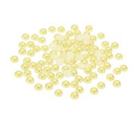 PATIKIL 1500Pcs Flatback Pearls Beads for Crafting, 4mm Half Round Resin Beads Flatback Pearls for Nail Charms Handmade Phone Case Embellishment, Yellow