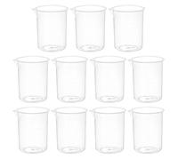 PATIKIL 150ml Measuring Cups, 11Pcs Polypropylene Beakers Graduated Measuring Pitcher Beakers with and Spout for Lab Experiments, Baking and Cooking, Transparent