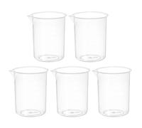 PATIKIL 150ml Measuring Cups, 5Pcs Polypropylene Beakers Graduated Measuring Pitcher Beakers with and Spout for Lab Experiments, Baking and Cooking, Transparent