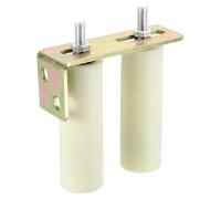 PATIKIL 150mmx50mm Slide Gate Guide Roller, 1Set Universal Adjustable Heavy Duty Sliding Gate Guide Roller Hardware Kit with L-Bracket for Sliding Rolling Gate of Balcony, Bedroom, White