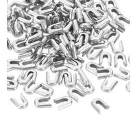 PATIKIL 150Pcs 5mm 3/16inch Width Spiral Boning Tips for Sewing, 304 Stainless Steel Corset Boning Tips Covers End Cap for Costume Bridal Dress, Silver Tone