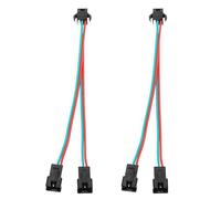 PATIKIL 15CM 1 to 2 ARGB Splitter Cable, 2 Pcs PWM Fans RGB Extension Power Cord with SM 3 Pin Connector Plug for Computer Chassis Motherboard