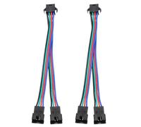 PATIKIL 15CM 1 to 2 ARGB Splitter Cable, 2 Pcs PWM Fans RGB Extension Power Cord with SM 4 Pin Connector Plug for Computer Chassis Motherboard