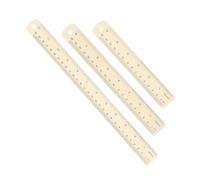 PATIKIL 15cm/20cm/30cm Metal Ruler, 3 Pack Aluminum Alloy Rulers with Centimeters, Millimeters, Inches and Conversion Table Straight Edge Ruler for Writing Machinist Drafting, Yellow
