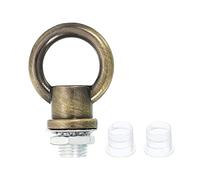 PATIKIL 15kg Load 18mm ID M10 Lamp Female Loop Holder, 1 Set Lifting Eye Nut Hook Ring Shape Structural Support to Chandelier Lighting Fixtures, Bronze