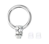 PATIKIL 15kg Load 37mm ID M10 Lamp Female Loop Holder, 1 Set Lifting Eye Nut Hook Ring Shape Structural Support to Chandelier Lighting Fixtures, Silver Tone