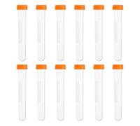 PATIKIL 15ML Plastic Centrifuge Tubes, 20 Pcs Round Bottom Centrifuge Tube with Screw Caps and Graduated Marks Writing Area for Laboratory Liquid, Orange