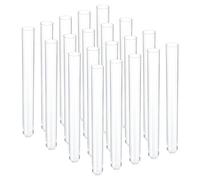 PATIKIL 15ml Plastic Test Tubes, 20Pcs 150x16mm Tubes for Scientific Experiments Party Decoration Candy Bead Storage Bath Salt Lab Use, Clear