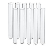 PATIKIL 15ml Test Tubes, 50pcs 5.91x0.63in Glass Clear Round Bottom Test Tube Containers for Bead Party Candy Bath Salt Storage Scientific Experiment Plant Propagation