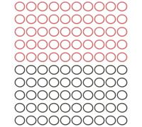 PATIKIL 15mm Crochet Stitch Markers, 100Pcs Knitting Markers Needle Pin Circle Locking Stitch Marker for Sewing Crocheting DIY Craft, Black/Red