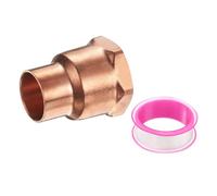 PATIKIL 15mm ID x 1/2" G Female Adapter Fitting, with C x m Connection Copper Pipe Adapter Fittings Threaded Tubing Connectors for HVAC Residential Commercial