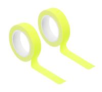 PATIKIL 15mm x 5m Neon Gaffer Cloth Tape, 2 Roll Fluorescent Blacklight Reactive Glow in the Dark Tape for Dance Floors Glow Party Supplies, Yellow