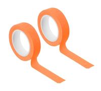 PATIKIL 15mm x 5m Neon Gaffer Cloth Tape, 2 Roll Fluorescent Blacklight Reactive Glow in the Dark Tape for Dance Floors Glow Party Supplies, Orange