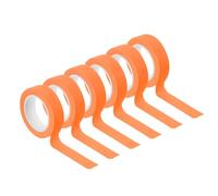 PATIKIL 15mm x 5m Neon Gaffer Cloth Tape, 6 Roll Fluorescent Blacklight Reactive Glow in the Dark Tape for Dance Floors Glow Party Supplies, Orange