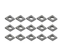 PATIKIL 15pcs Beveled Square Washers, M8x18mm Square Beveled Washers Bearing Strut Plate Flat Pad Spacer Carbon Steel for 8mm Bolts Wedge Shim Leveling Fastener Nut Bolt Gasket, Black