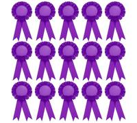 PATIKIL 15Pcs Blank Award Ribbon, 6" x 3" Honorable Participation Badge Ribbons for Competition Sports Event Classroom Prize 1st 2nd 3rd Place Medals, Purple