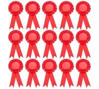 PATIKIL 15Pcs Blank Award Ribbon, 6" x 3" Honorable Participation Badge Ribbons for Competition Sports Event Classroom Prize 1st 2nd 3rd Place Medals, Red