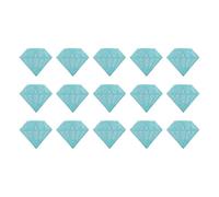 PATIKIL 15Pcs Diamond Patches, Diamond Iron on Patches Mini Embroidered Applique for DIY Clothing Bags Shoes Jeans Shirt Jackets Backpack Clothes Hat Dress Repair Decor, Blue
