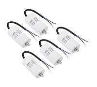 PATIKIL 15uf CBB60 Run Capacitor,5Pcs AC 450V U Terminal Wires 50/60Hz Cylinder Bottom with M8 Screw for Washing Machine, Cleaning Machine Pump Motor Star
