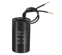 PATIKIL 15uf CBB60 Run Capacitor, AC 450V 2 Wires 50/60Hz Motor Running Capacitor 61x34x61, Black