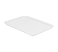 PATIKIL 15x10" Fast Food Tray, Plastic Reusable Multi-Purpose Rectangle Serving Tray for Cafeteria Restaurant Home Kitchen, White