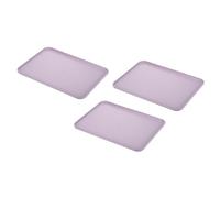 PATIKIL 15x11" Fast Food Tray, 3 Pack PP Plastic Reusable Multi-Purpose Non-Slip Rectangle Serving Tray for Cafeteria Restaurant Home Kitchen, Purple