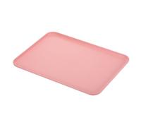 PATIKIL 15x11" Fast Food Tray, PP Plastic Reusable Multi-Purpose Non-Slip Rectangle Serving Tray for Cafeteria Restaurant Home Kitchen, Pink