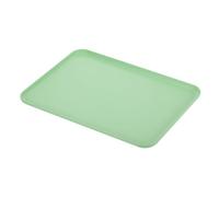 PATIKIL 15x11" Fast Food Tray, PP Plastic Reusable Multi-Purpose Non-Slip Rectangle Serving Tray for Cafeteria Restaurant Home Kitchen, Green