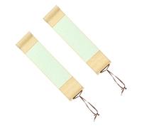 PATIKIL 15x4 Mini Hanging Xuan Paper Scroll, 2Pcs Silk Half Raw Ripe Blank Hanging Xuan Paper Chinese Calligraphy Blank Hanging Scrolls for Art Painting Home Decor, Light Blue