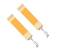 PATIKIL 15x4 Mini Hanging Xuan Paper Scroll, 2Pcs Silk Half Raw Ripe Blank Hanging Xuan Paper Chinese Calligraphy Blank Hanging Scrolls for Art Painting Home Decor, Yellow