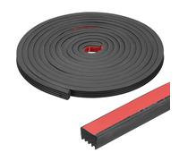 PATIKIL 16.4 Ft Ribbed Rubber Seal Strip, Self-Adhesive Rectangle EPDM Foam Rubber Weather Stripping Sealing for Boat, RV, Auto, Truck, Marine, Garage Doors/Window, Black/Red