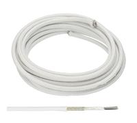 PATIKIL 16.4Ft 11AWG High Temperature Wire, Nickel Plated Copper Wire Mica Glass Fiber High Electronic Wire Insulated Heat Resistant Electronical Flexible Cable, White