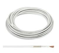 PATIKIL 16.4Ft 14AWG High Temperature Wire, -60-350 Degrees Celsius Mica Glass Fiber Electronic Wire Insulated Heat Resistant Electronical Flexible Cable for Lamp Boiler Heater, White