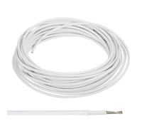 PATIKIL 16.4Ft 17AWG Electronic Wire, -30 to 200 Degrees Celsius Insulated High Temperature Resistant Electrical Flexible Silicone Cable for Lamp Boiler Heater, White