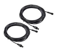 PATIKIL 16.4Ft 3 Pin Extension Cable Wire, 2 Pcs 22AWG Waterproof IP67 Connector with Male and Female at Both Ends for LED Strips, Black