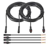PATIKIL 16.4Ft 3 Pin Extension Cable Wire, 2 Set 22AWG Waterproof IP67 Extension Cord with 7.87" Male Female Connector kit for Boat Car Truck Indoor/Outdoor Solar LED Strip Light, Black